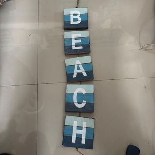 Square Sign "BEACH" 10cm x 55cm long DUE NOV