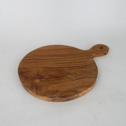 Teak Round Chopping Board Small 25cm x 35cm