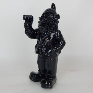Pop Gnome with Gun Black 30cm high