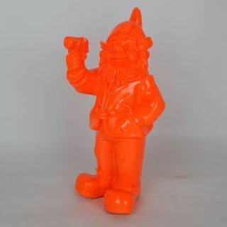 Pop Gnome with Gun Orange 30cm high