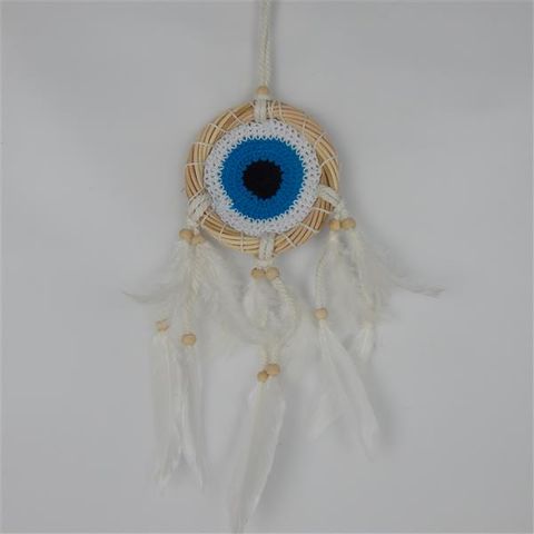 Dreamcatcher Evil Eye with Rattan 10cm x 28cm long