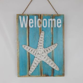 Sign Welcome Starfish 30cm x 40cm high