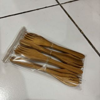 Teak Mini Salad Servers 4 sets 16cm long DUE JUNE