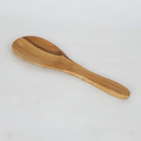 Teak Short SIngle Spoon 7.5 x 23.5cm long