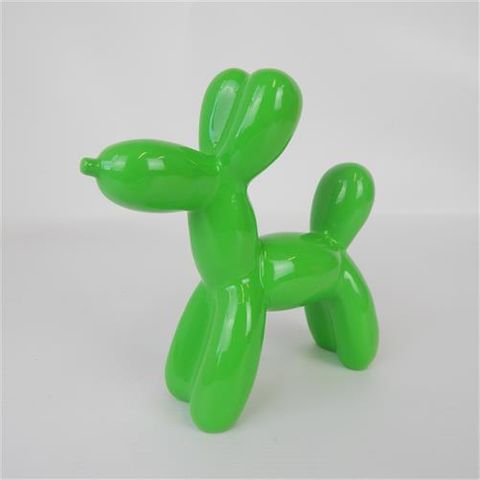 Resin Dog Lime Green 20cm x 7cm x 21cm