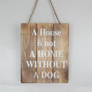 Wall Sign 'A house is not a Home"' Nat/White 20cm x 30cm