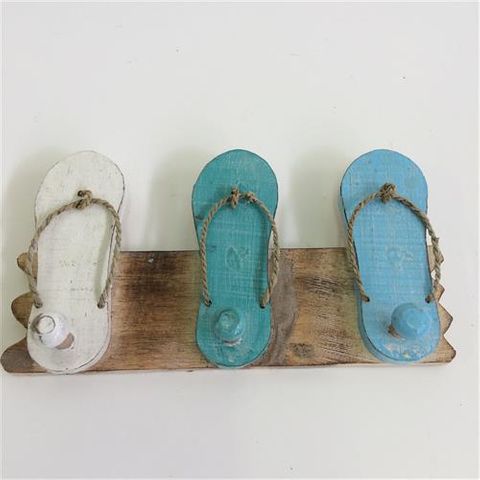 Jandal Key Hook 3 White/Sea Green/ Ice 30cm x 16cm h