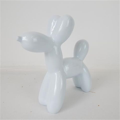 Resin Dog White 20cm x 7cm x 21cm