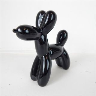 Resin Dog Black 20cm x 7cm x 21cm