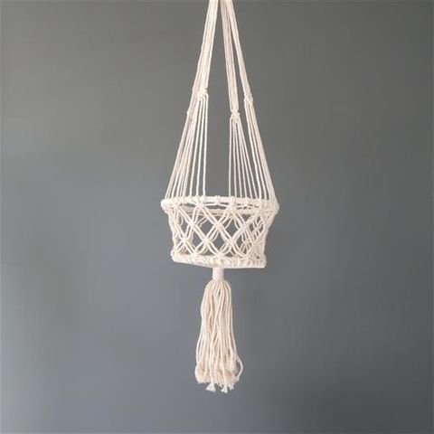 Macrame Plant Hanger Small 17cm dia x 80cm