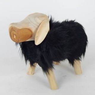 Wooden Sheep Black 35cm x 27cm h