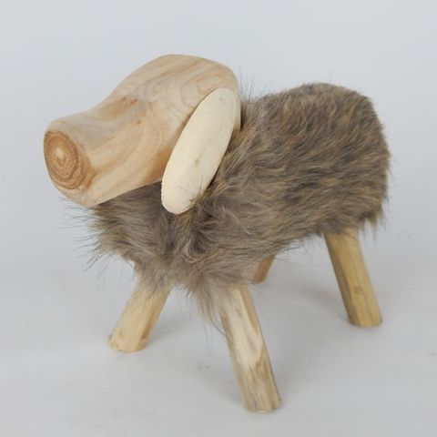 Wooden Sheep Natural 35cm x 27cm h