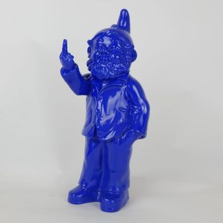 Pop Gnome w Finger Electric Blue 35cm h