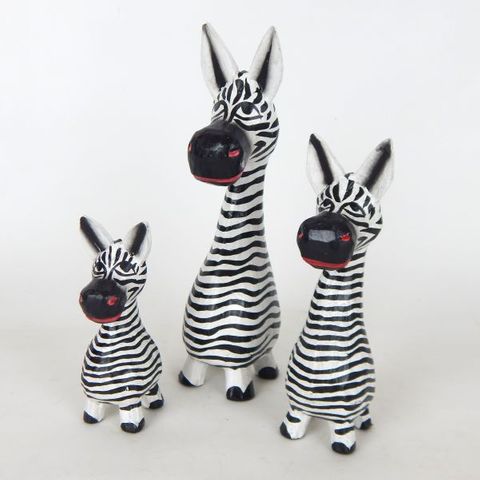 Zebras s/3 10cm/15cm/20cm high