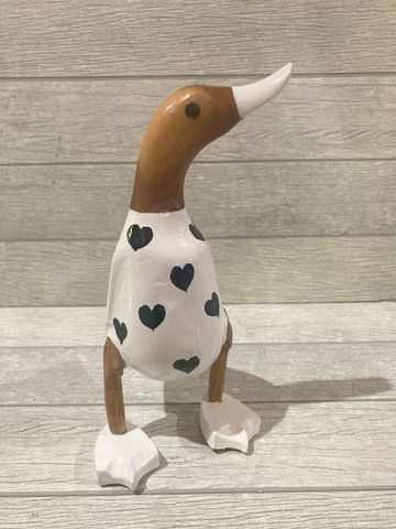 Heart Duck Black 28cm high DUE DEC