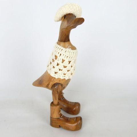 Duck w Crochet 28cm high