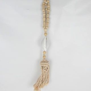 Sansi Tassel w White Shell 45cm long