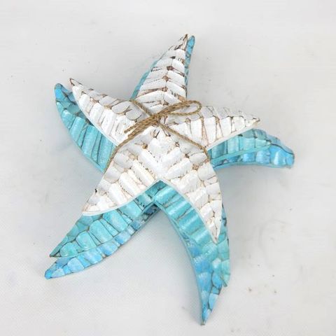 Starfish s/3 Blue/Sea Green/White 15cm x 18cm x 23cm