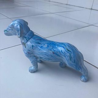 Volo Daschund Blue Marble 20cm x 14cm h DUE DEC