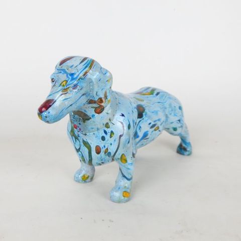 Volo Daschund Blue Marble 20cm x 14cm h