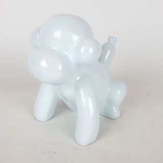 Resin Balloon Monkey White 10cm x 17cm x 16cm h