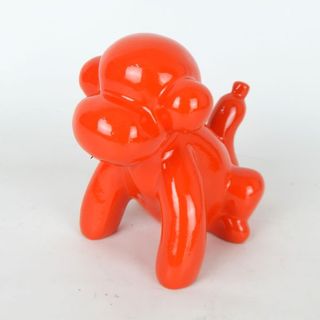 Resin Balloon Monkey Orange 10cm x 17cm x 16cm h