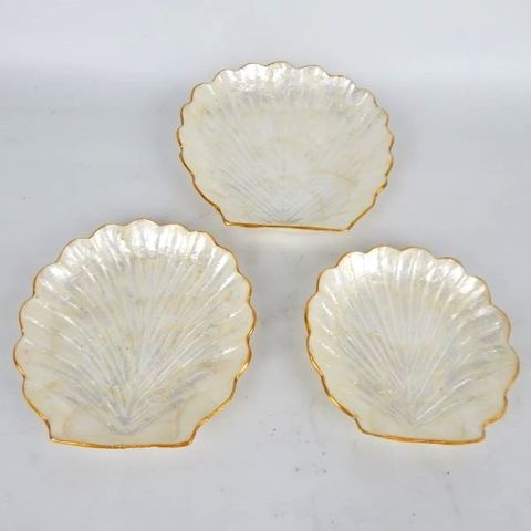 Shell Scallop Trinket Dishes s/3 13x11/15x13/17x15cm