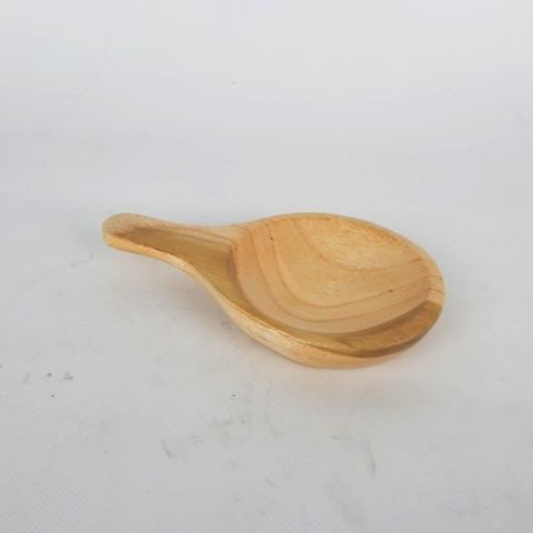 Teak Pinch Bowl with Handle 13cm x 8cm dia