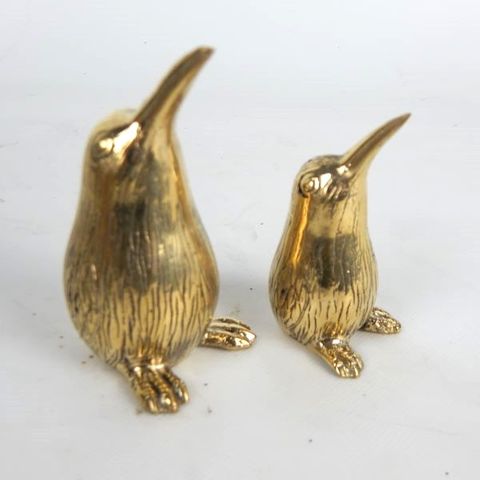 Brass Kiwi Sitting Small 7cm high