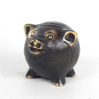Brass Pig 5cm x 6cm x 5cm high DUE JUNE