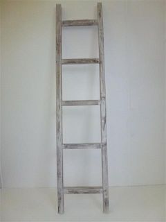 Wooden Ladder Whitewash 35cm x 160cm