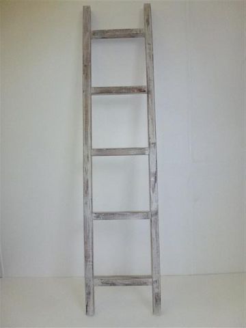 Wooden Ladder Whitewash 35cm x 160cm