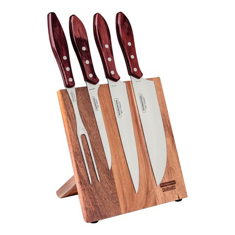 KNIFE BLOCK TRAMONTINA 5 PCE BBQ RED