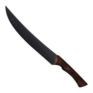 KNIFE CHURRASCO TRAM BLK 10" CARV/FLUTE