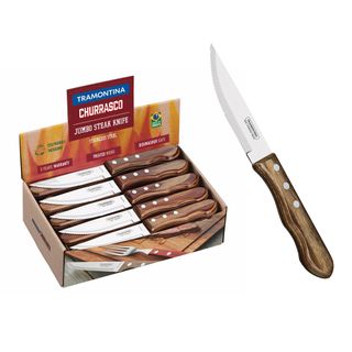 KNIFE SET TRAM STK JUMBO P/WOOD BRN 48/C