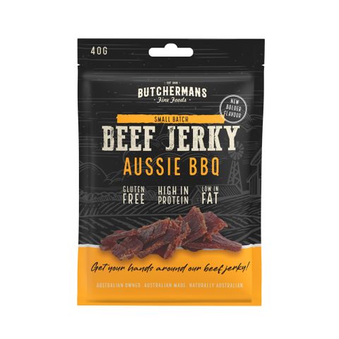 BEEF JERKY AUSSIE BBQ 12 X 40g