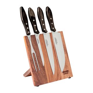 KNIFE BLOCK TRAMONTINA 5 PCE BBQ BROWN