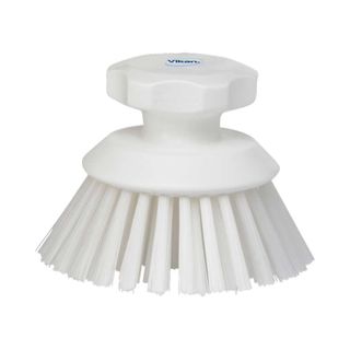VIKAN SCRUB BRSH RND 130MM WHT 38855 BIL