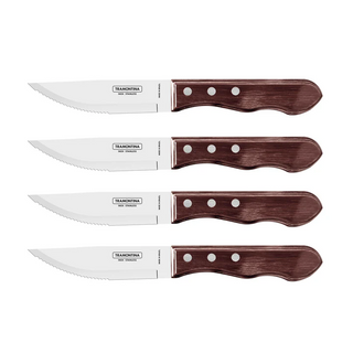 KNIFE SET TRAM STK JUMBO P/WOOD BRN 4PK