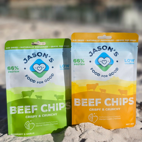 BEEF CHIPS ROSEMARY GARLIC 12 X 40g