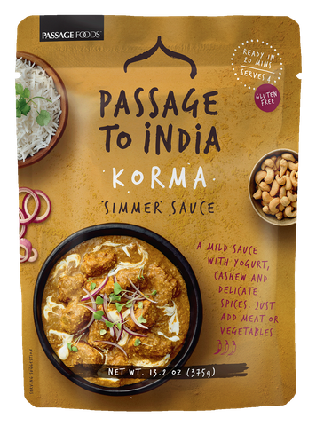 SAUCE KORMA CURRY P/INDIA 6X375mL