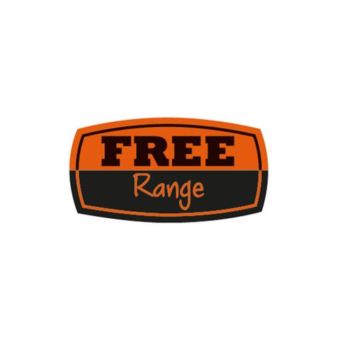LABELS TV 55 X 27 FREE RANGE 1000
