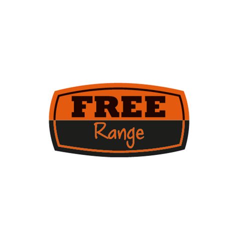 LABELS - TV 55 X 27 FREE RANGE 1000