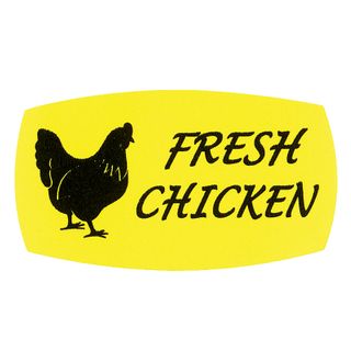 *LABELS FRESH CHICKEN YELLOW 1000