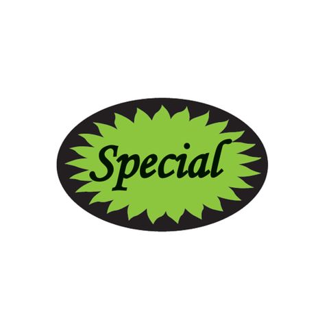 LABELS - SPECIAL GREEN OVAL 1000