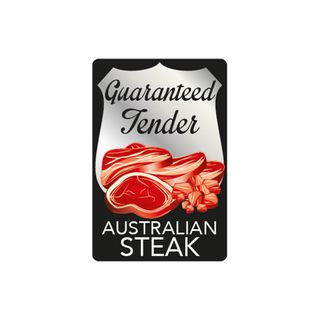LABELS GUARANTEED TENDER STEAK 500