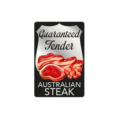 LABELS GUARANTEED TENDER STEAK 500