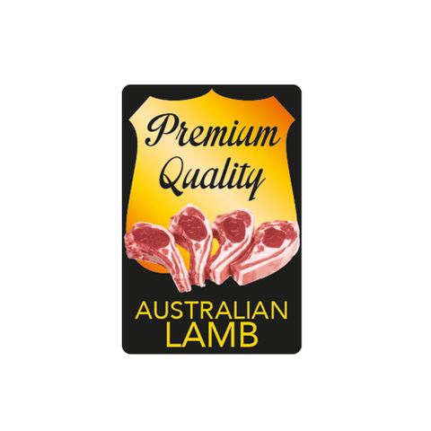 LABELS PREMIUM QUAL AUST LAMB 500