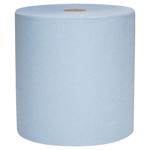 CLEANER TOWEL HARD ROLL BLUE 305MX6