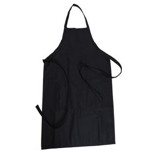 APRON BIB COTTON POLY BLACK 760 x1050mm